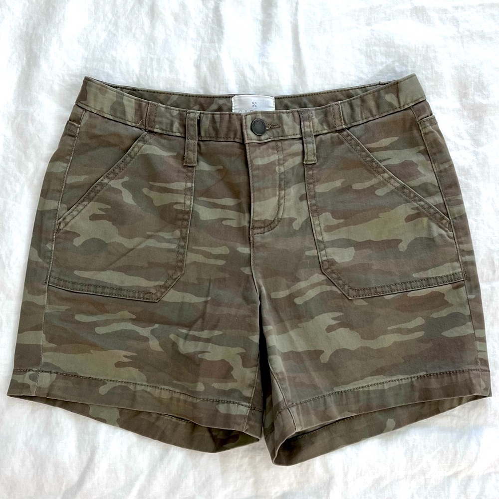Caslon Olive Camo Utility Shorts